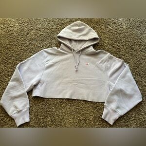 Champion Reverse Weave Lavender Cropped Hoodie